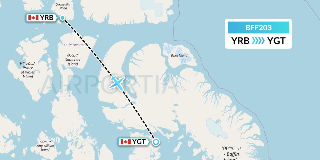 BFF203 Flight Status Air Nunavut Resolute to Igloolik