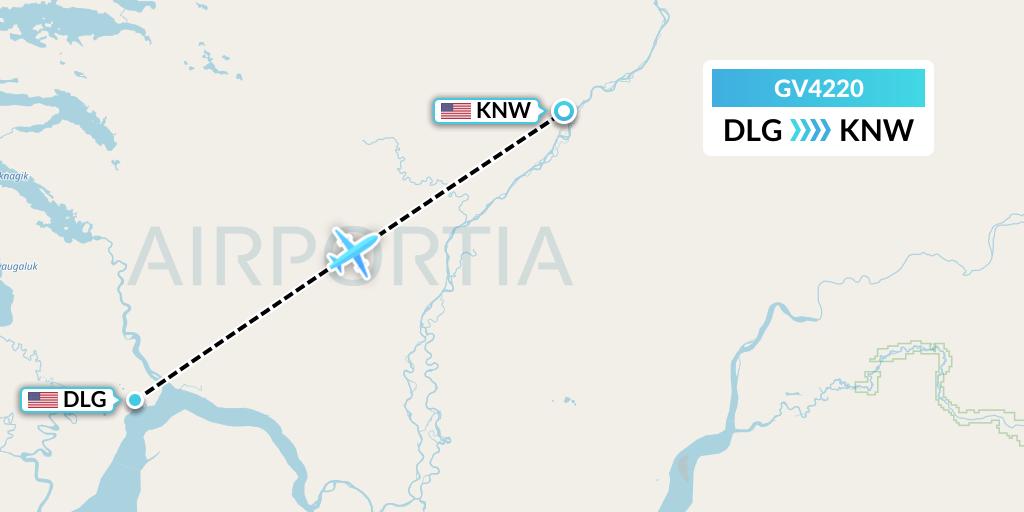 GV4220 Grant Aviation Flight Map: Dillingham to New Stuyahok