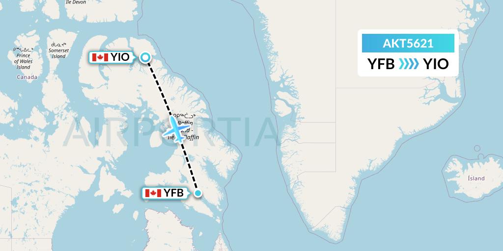 AKT5621 Flight Status Bradley Air Services Limited D/b/a Canadian North Iqaluit to Pond Inlet