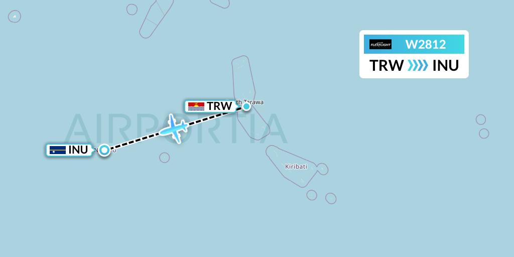 W2812 Flex Flight Flight Map: Tarawa to Yaren District