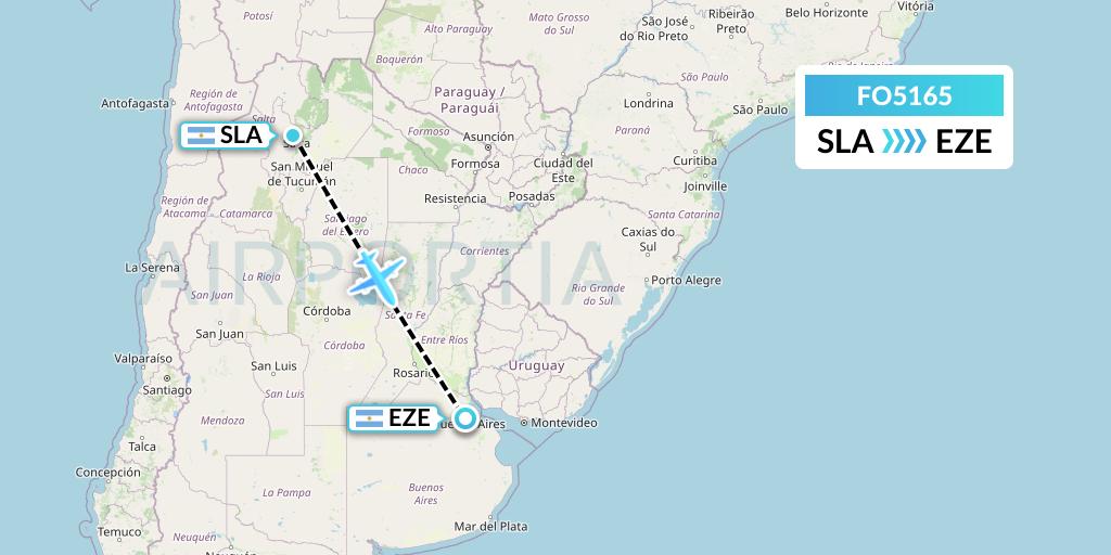 FO5165 Aero Flightops Uk Limited Flight Map: Salta to Buenos Aires
