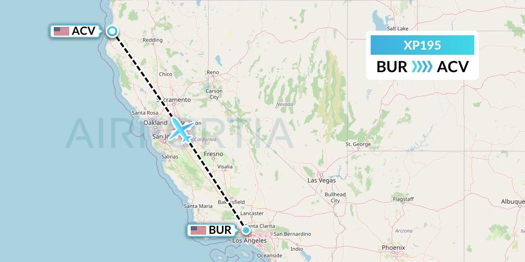 XP195 Flight Status Avelo Airlines Burbank to Eureka (VXP195)