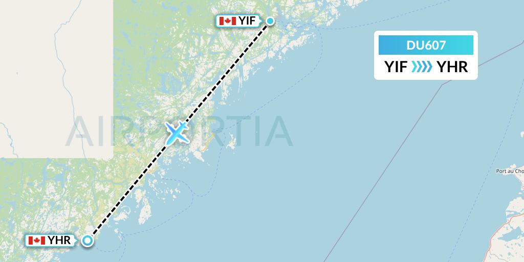 DU607 Sky Jet M.g. Inc Flight Map: St-Augustin to Chevery