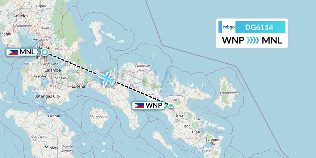 DG6114 Flight Status Cebgo Naga to Manila (SRQ6114)