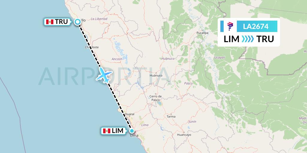 LA2674 Flight Status LAN Airlines Lima to Trujillo (LAN2674)