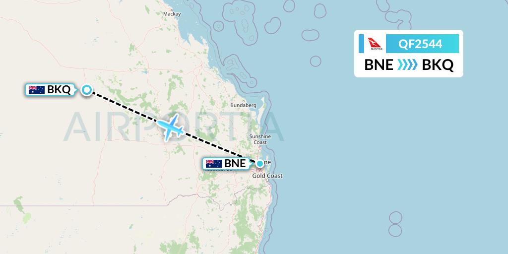 QF2544 Flight Status Qantas Brisbane to Blackall (QFA2544)