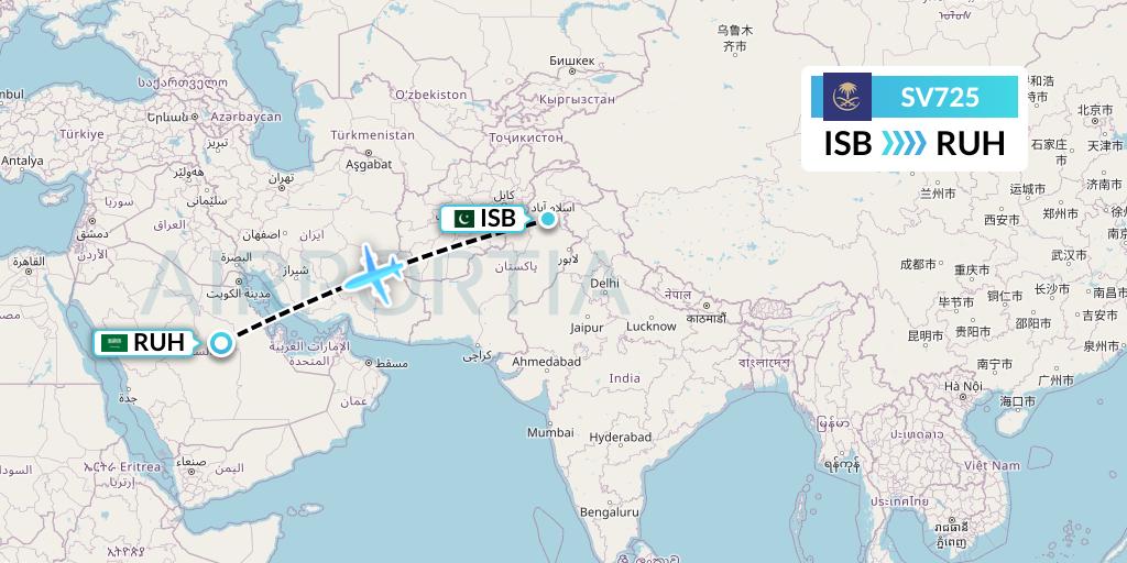 SV725 Flight Status Saudi Arabian Airlines Islamabad to Riyadh (SVA725) SV725 Flight Status Saudi Arabian Airlines Islamabad to Riyadh (SVA725)