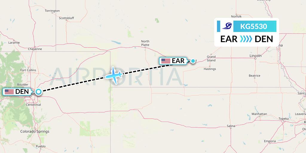 KG5530 Flight Status Key Lime Air: Kearney to Denver (LYM5530)