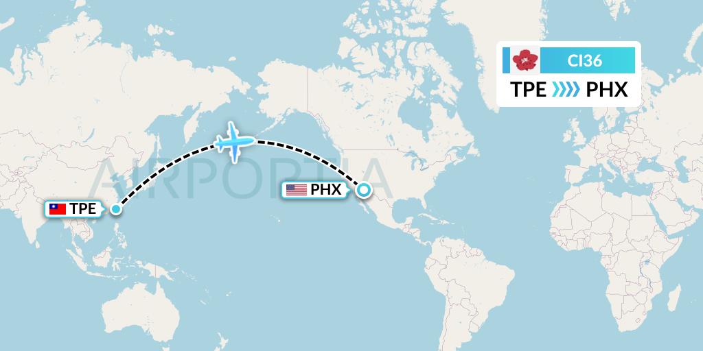 CI36 Flight Status China Airlines Taipei To Phoenix CAL36 ci36-flight-status-china-airlines-taipei-to-phoenix-cal36