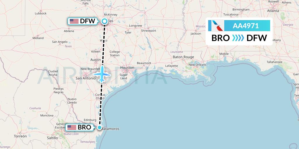 AA4971 Flight Status American Airlines Brownsville to Dallas (AAL4971)