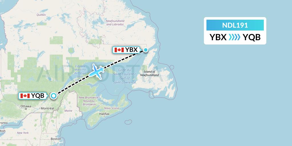 NDL191 Flight Status Chrono Aviation BlancSablon to Quebec
