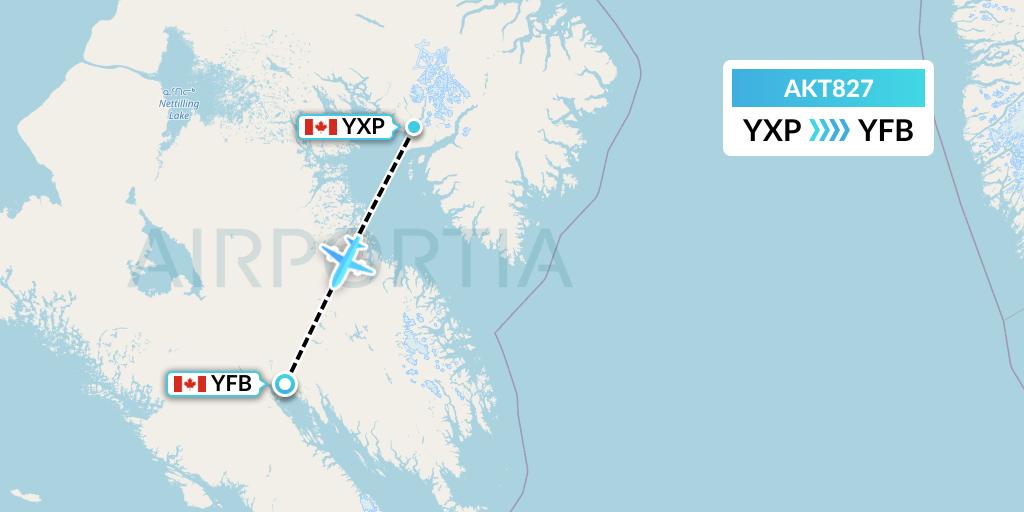 AKT827 Flight Status Bradley Air Services Limited D/b/a Canadian North Pangnirtung to Iqaluit