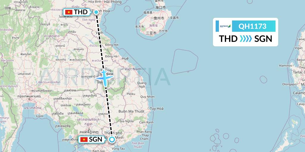 QH1173 Flight Status Bamboo Airways Hanoi to Ho Chi Minh City (BAV1173)