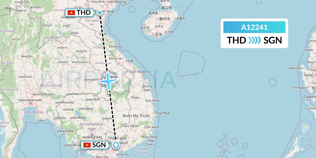 A12241 A.p.g. Distribution Systems Flight Map: Hanoi to Ho Chi Minh City
