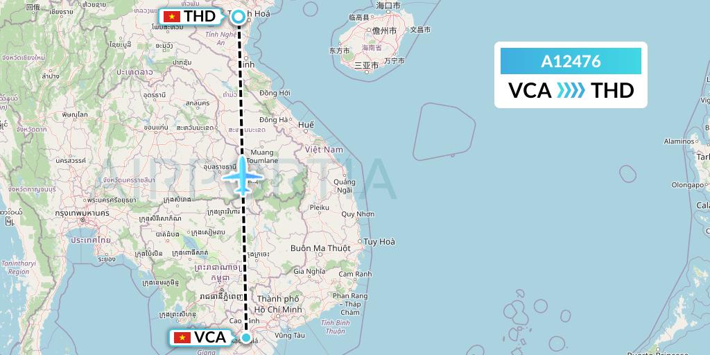 A12476 A.p.g. Distribution Systems Flight Map: Can Tho to Hanoi