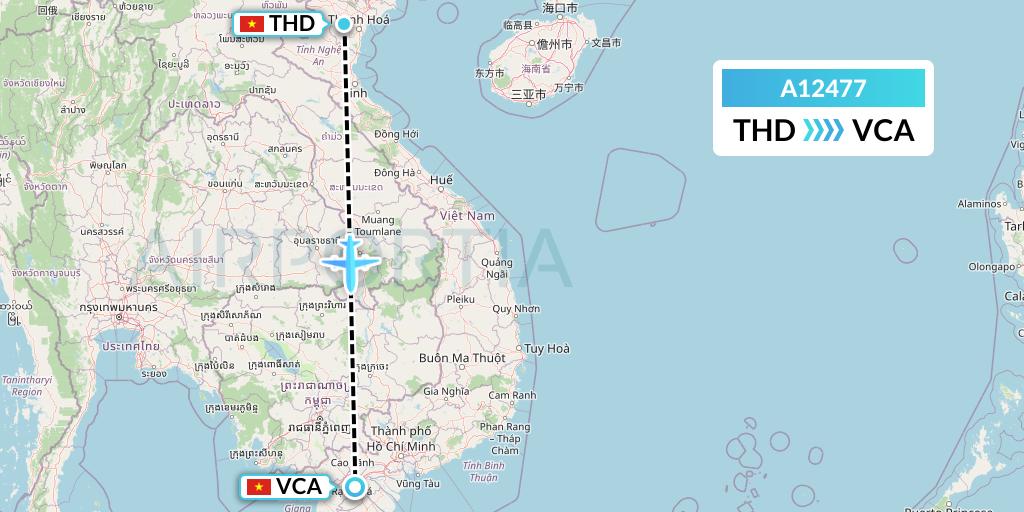 A12477 A.p.g. Distribution Systems Flight Map: Hanoi to Can Tho