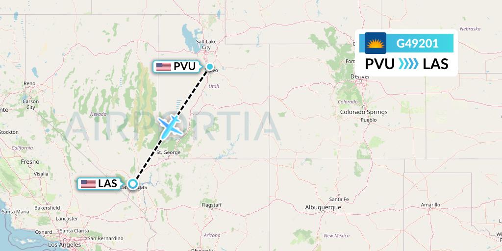 G49201 Allegiant Air Flight Map: Provo to Las Vegas