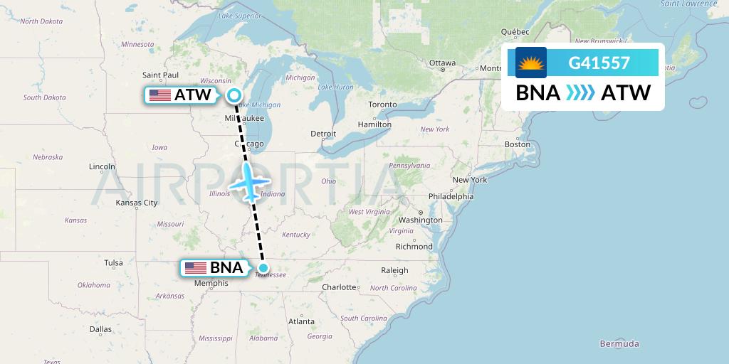 G41557 Flight Status Allegiant Air Nashville to Appleton (AAY1557)