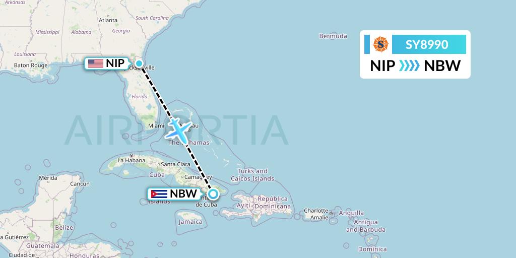 SY8990 Flight Status Sun Country Airlines Jacksonville to Guantanamo