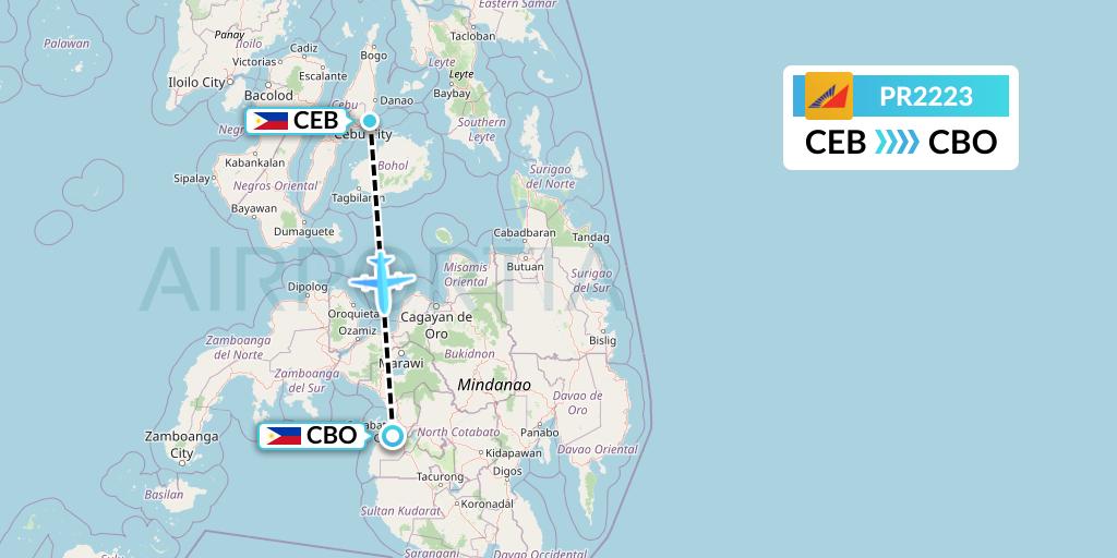 PR2223 Flight Status Philippine Airlines Cebu to Cotabato (PAL2223)