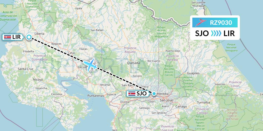 RZ9030 Flight Status Sansa Airlines San Jose to Liberia (LRS9030)