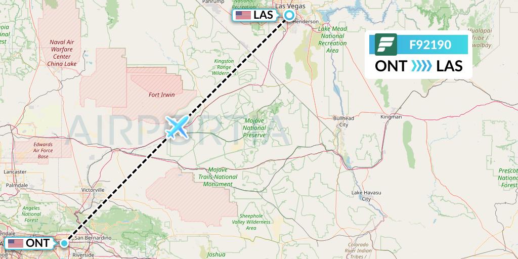 F92190 Flight Status Frontier Airlines Ontario to Las Vegas (FFT2190)