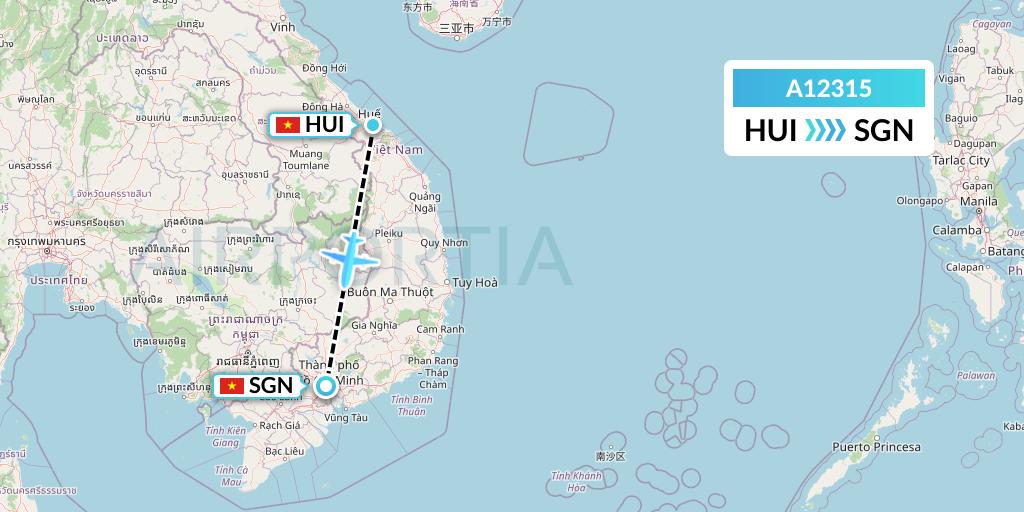 A12315 A.p.g. Distribution Systems Flight Map: Hue to Ho Chi Minh City
