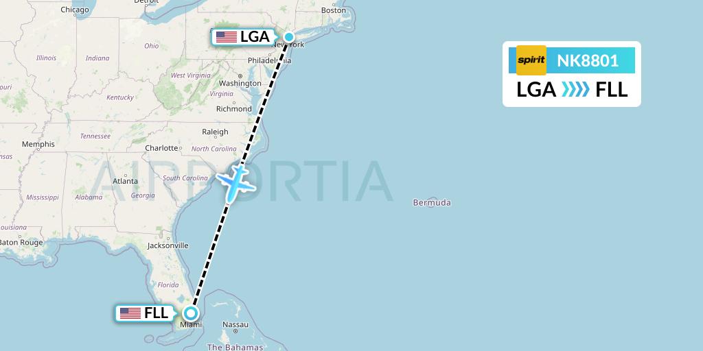 NK8801 Flight Status Spirit Airlines New York to Fort Lauderdale (NKS8801)