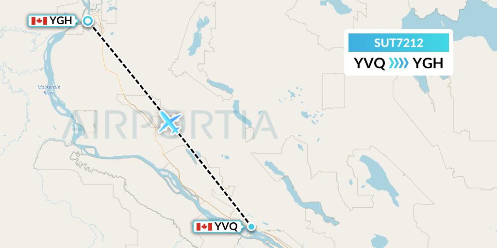 SUT7212 Summit Air Ltd. Flight Map: Norman Wells to Fort Good Hope