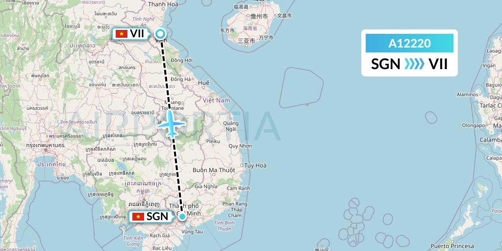 A12220 A.p.g. Distribution Systems Flight Map: Ho Chi Minh City to Vinh