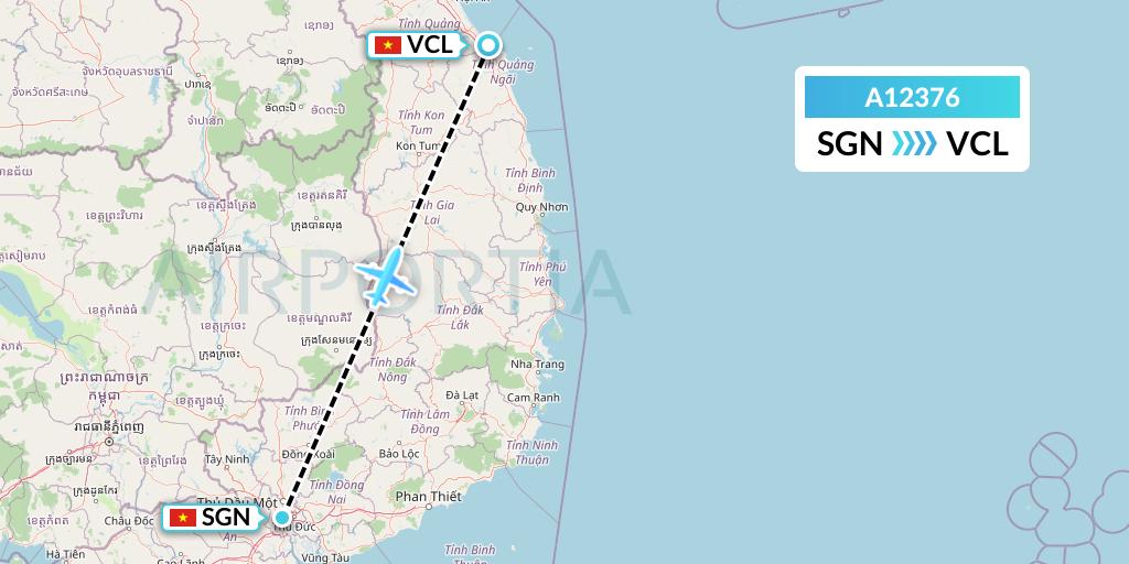 A12376 A.p.g. Distribution Systems Flight Map: Ho Chi Minh City to Chu Lai