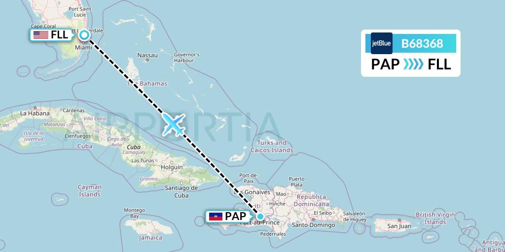 B68368 Flight Status JetBlue Airways PortauPrince to Fort Lauderdale