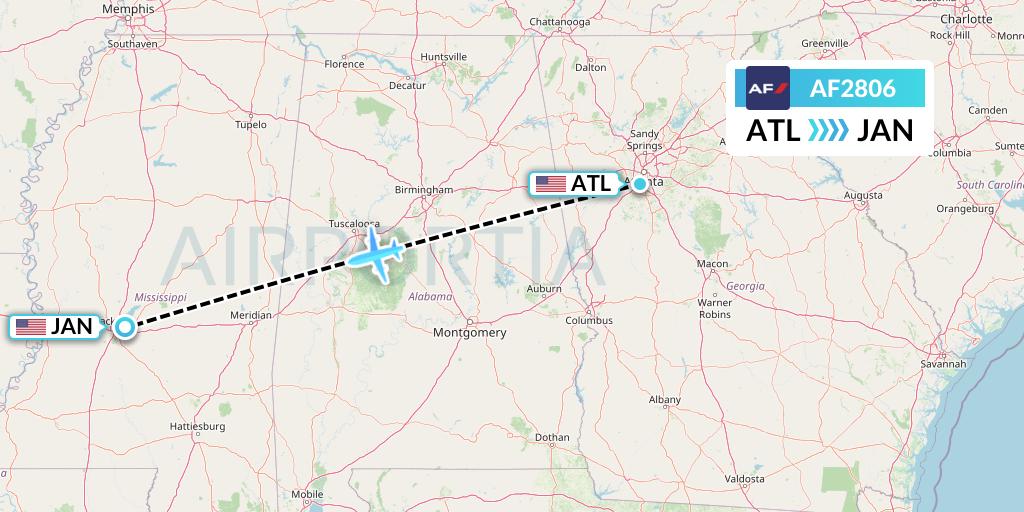 AF2806 Flight Status Air France Atlanta to Jackson (AFR2806)