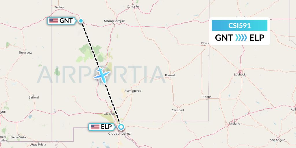 CSI591 Csi Aviation Flight Map: Grants to El Paso
