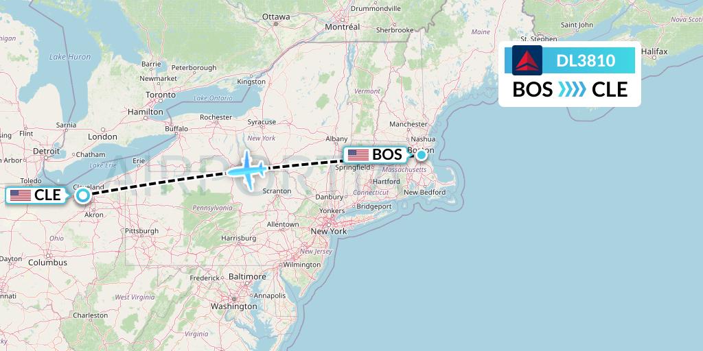 DL3810 Flight Status Delta Air Lines Boston to Cleveland (DAL3810)