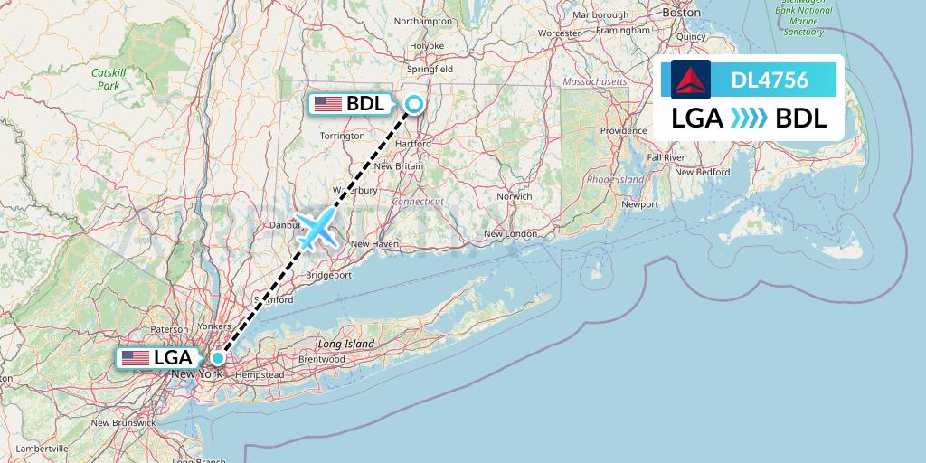 DL4756 Flight Status Delta Air Lines New York to Windsor Locks (DAL4756)