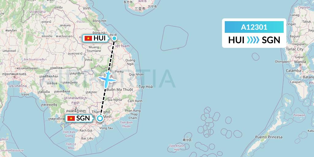 A12301 A.p.g. Distribution Systems Flight Map: Hue to Ho Chi Minh City