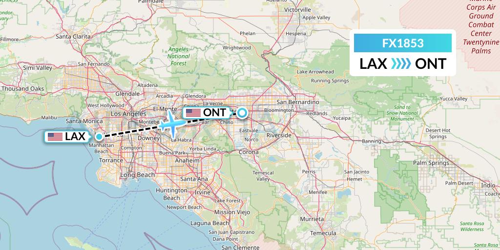FX1853 Flight Status FedEx: Los Angeles to Ontario (FDX1853)