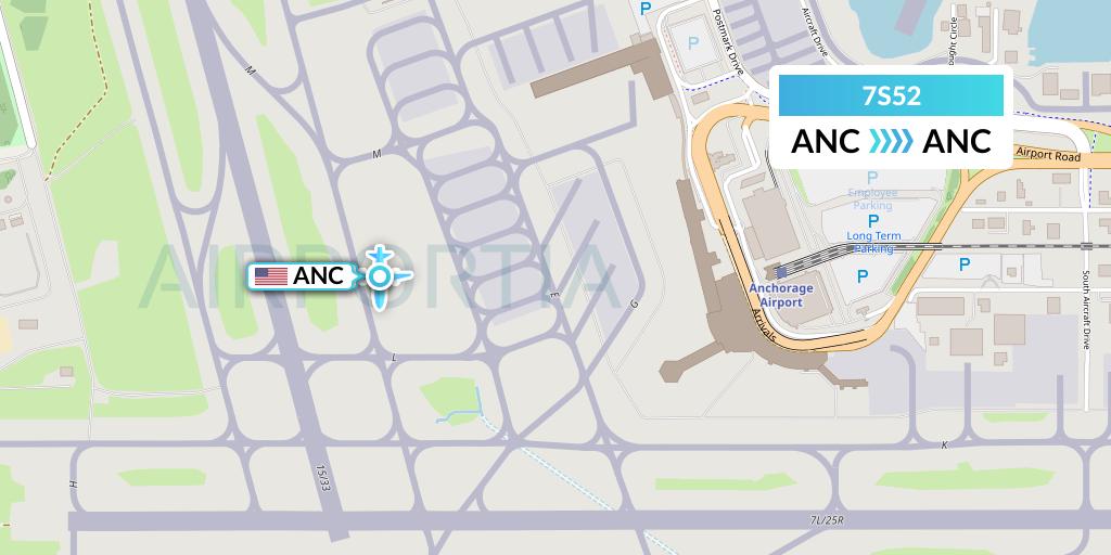 7S52 Ryan Air (USA) Flight Map: Anchorage to Anchorage