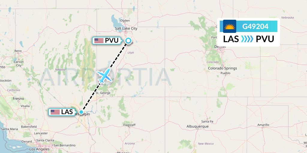 G49204 Allegiant Air Flight Map: Las Vegas to Provo