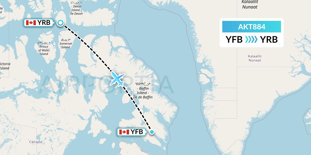 AKT884 Flight Status Bradley Air Services Limited D/b/a Canadian North Iqaluit to Resolute
