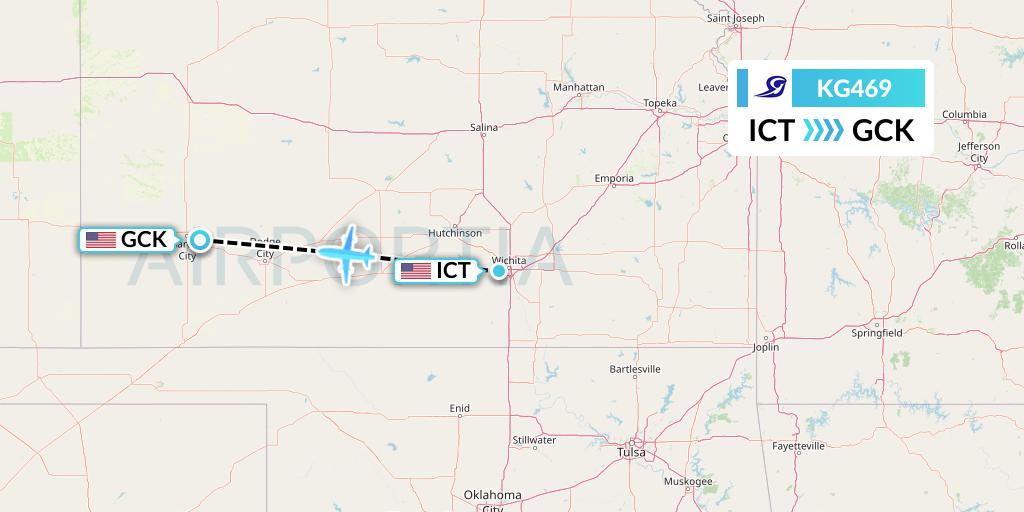 KG469 Flight Status Key Lime Air Wichita to Garden City (LYM469)