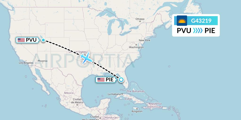 G43219 Flight Status Allegiant Air Provo to St. Petersburg (AAY3219)