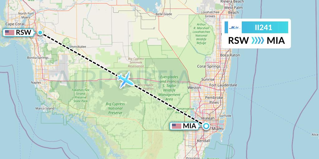 II241 Flight Status IBC Airways Fort Myers to Miami (CSQ241)