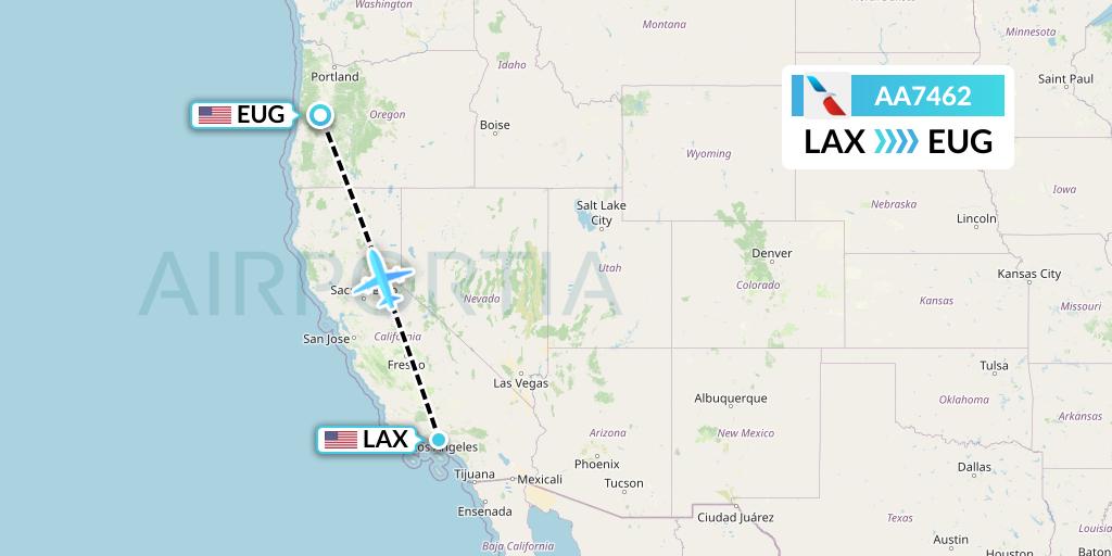 AA7462 Flight Status American Airlines Los Angeles to Eugene (AAL7462)