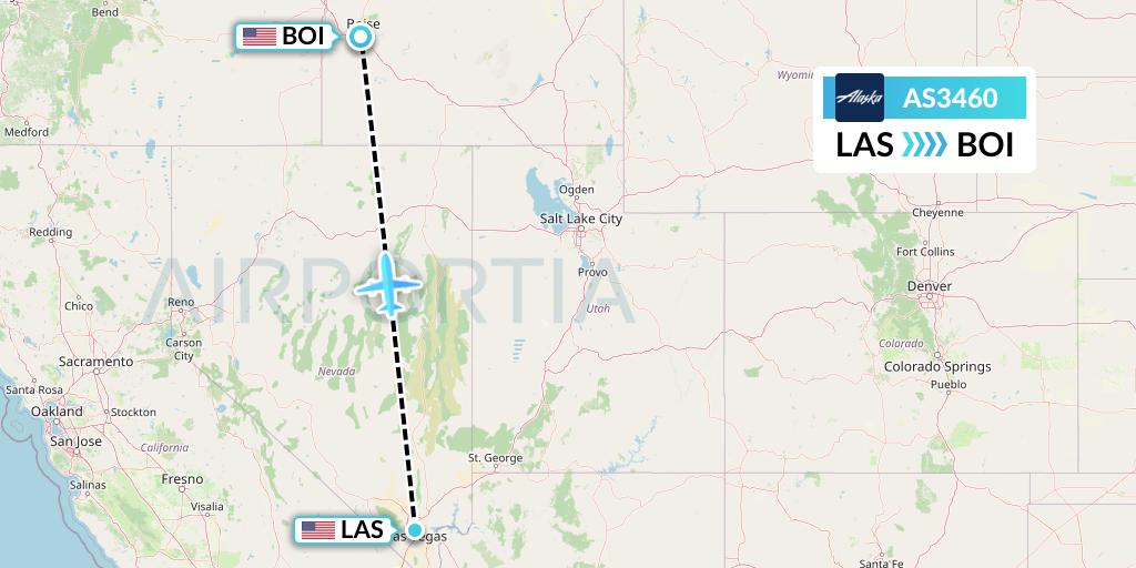 AS3460 Flight Status Alaska Airlines Las Vegas to Boise (ASA3460)
