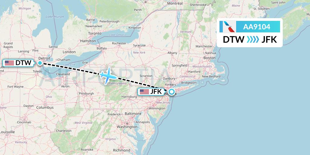 AA9104 Flight Status American Airlines Detroit to New York (AAL9104)