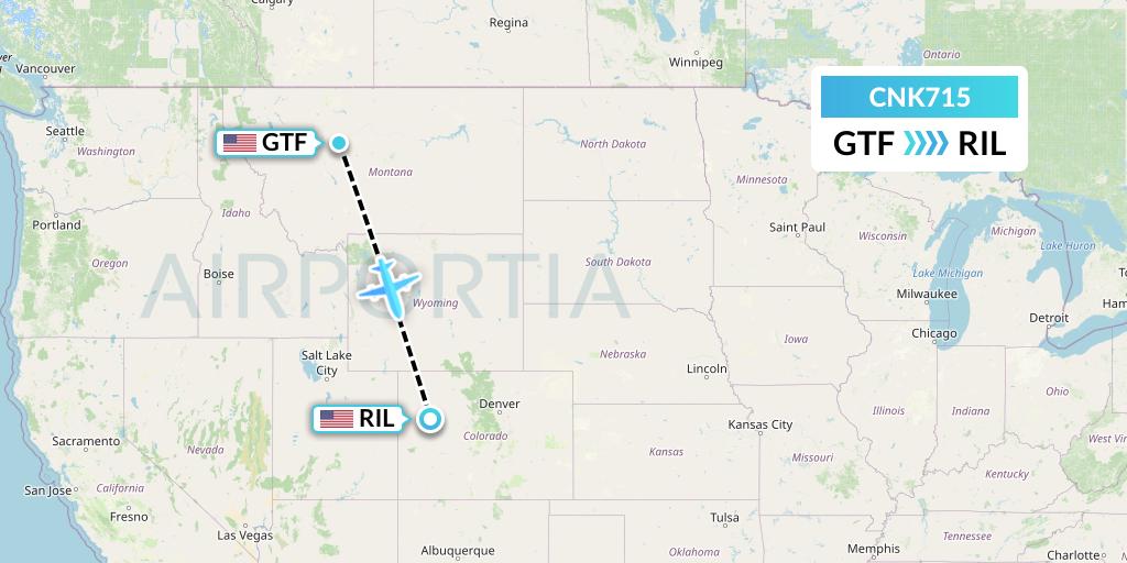 CNK715 Flight Status Sunwest Aviation Great Falls to Rifle