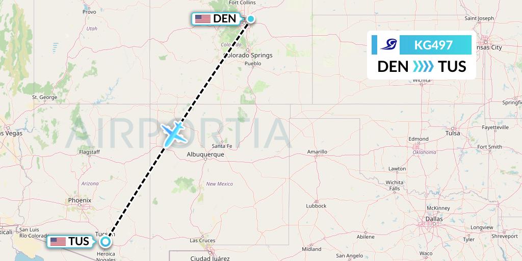 KG497 Flight Status Key Lime Air Denver to Tucson (LYM497)