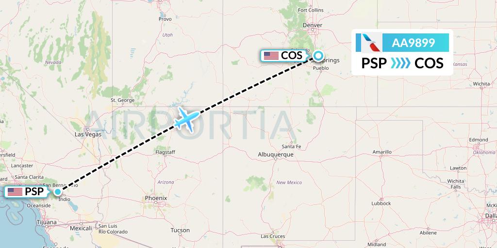 AA9899 Flight Status American Airlines Palm Springs to Colorado